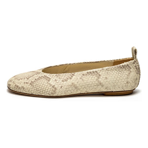 Odare - Bobette Python ballerina shoes | Gray