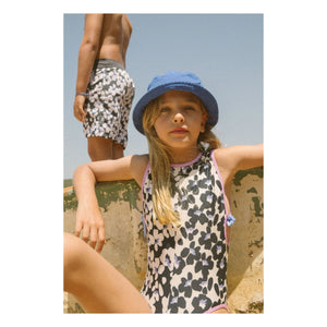 My First Cantê - Dakota Floral Pattern Textured Swimsuit | Ecru