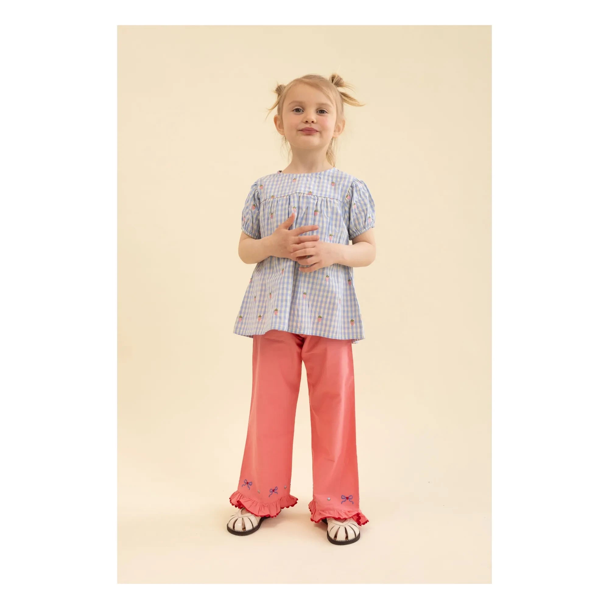 Flöss - Millie Vichy Blouse | Light Blue