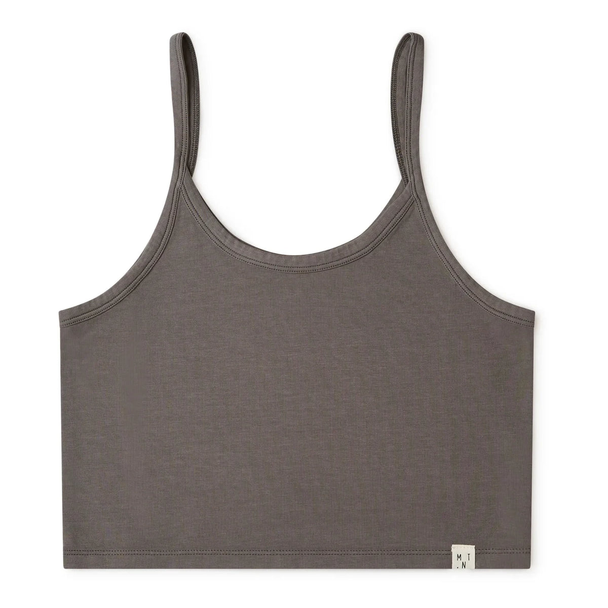 Matona - Organik Pamuk Crop Top - Kadın Koleksiyonu | Kömür grisi