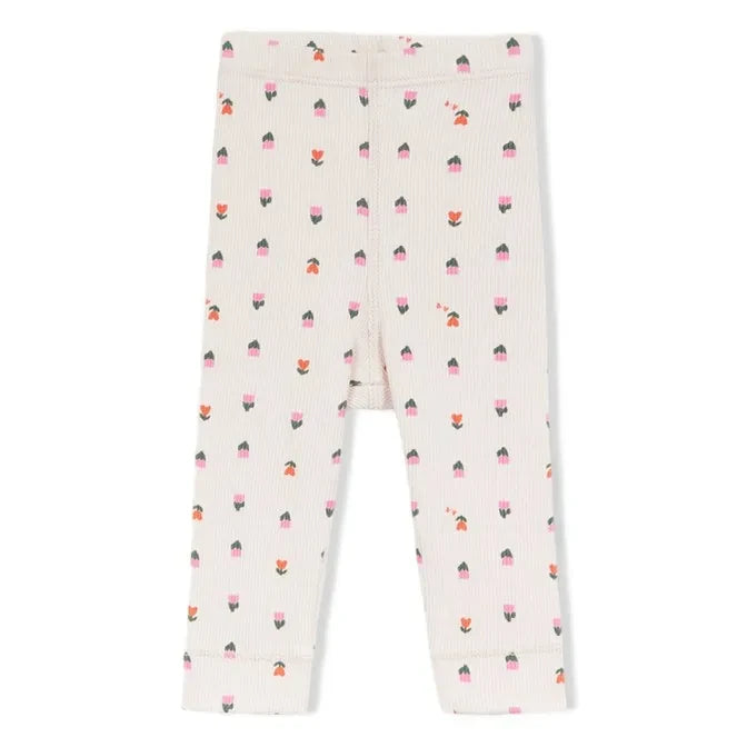 Arsène et Les Pipelettes - Organic Cotton Floral Leggings | Pink
