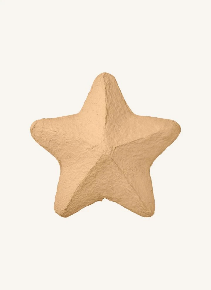 Broste Copenhagen - Paper Mache Christmas Tree Star | Brown