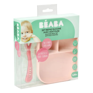 Béaba - Silicone Baby Feeding Set | Pink