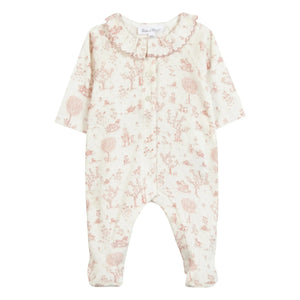 Tartine et Chocolat - Dust Pink Collar Romper Pajama | Dust Pink