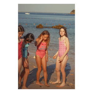 Piupiuchick - Ma Chérie Recycled Fiber Checked Swimsuit | Red