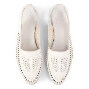 Bobo Choses - Knitted Leather Slingback | Ecru