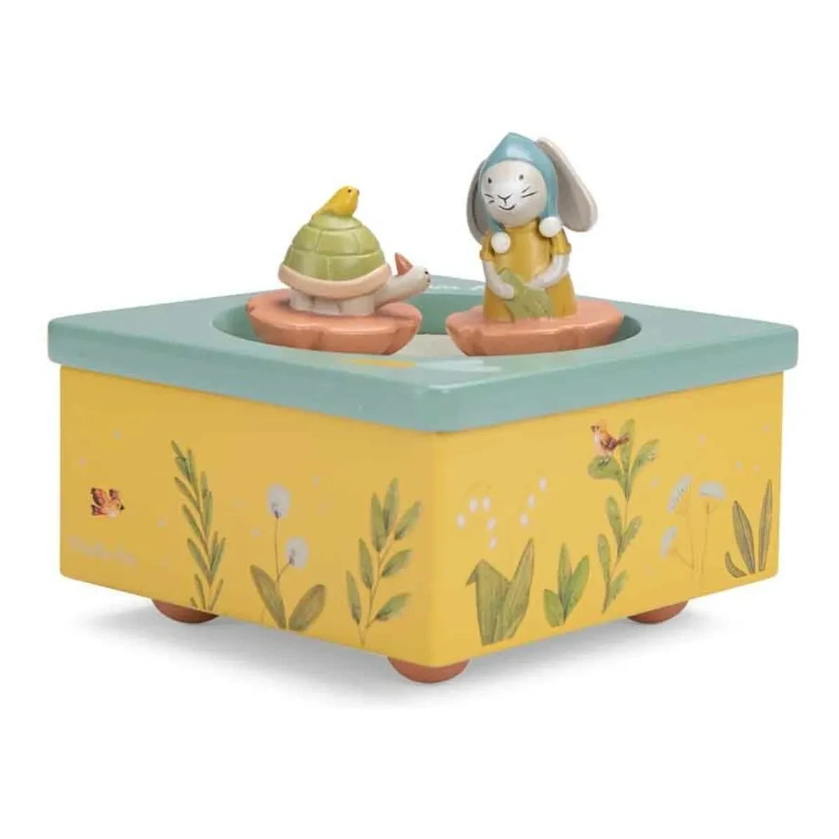 Moulin Roty - Trois Petits Lapins Music Box | Light Blue