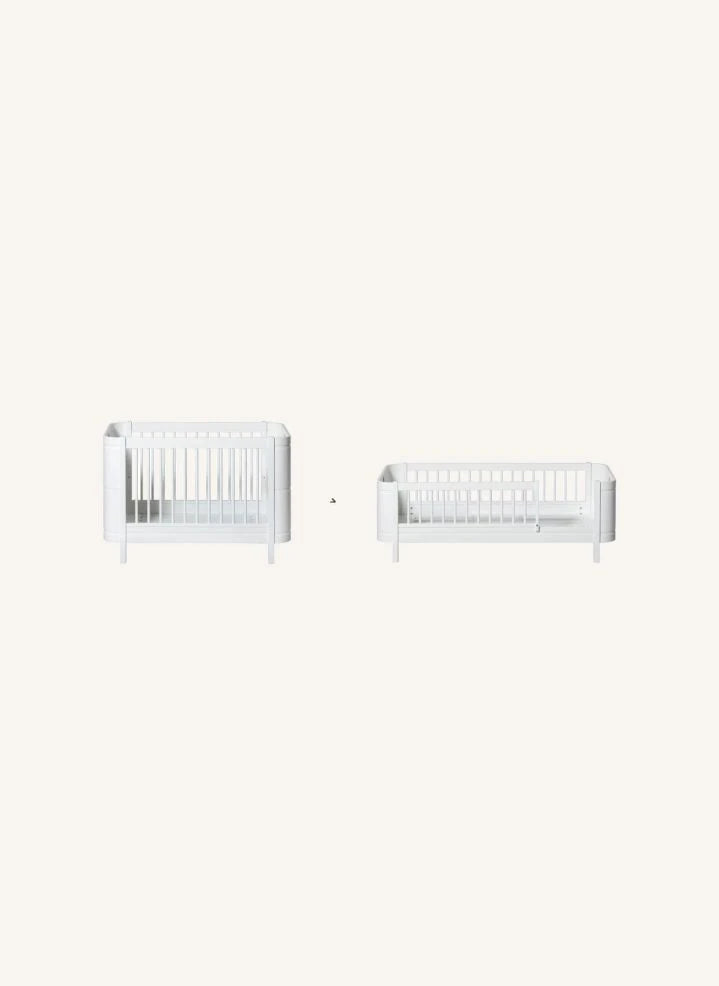Oliver Furniture - Wooden Mini+ Crib-to-Youth Bed Conversion Kit | White