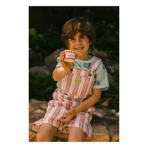Favorite People - Lasagna Striped Short Jumpsuit | Pink