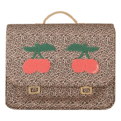 Jeune Premier - Midi Leopar Cherry Omuz Çantası | Bej
