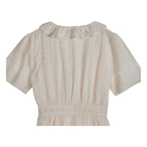 Emile et Ida - Broderie Anglaise Cotton Dress | Cream