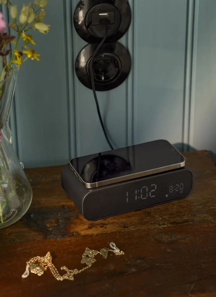 Kreafunk - Wakie Mini Alarm Clock | Black