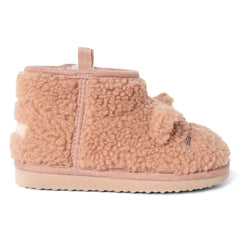 Liewood - Alban Sherpa-Style Boots with Cat Motif Made from Recycled Fibers | Pink
