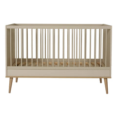 Quax - Flow Oak Crib 70 x 140 cm | Chalk