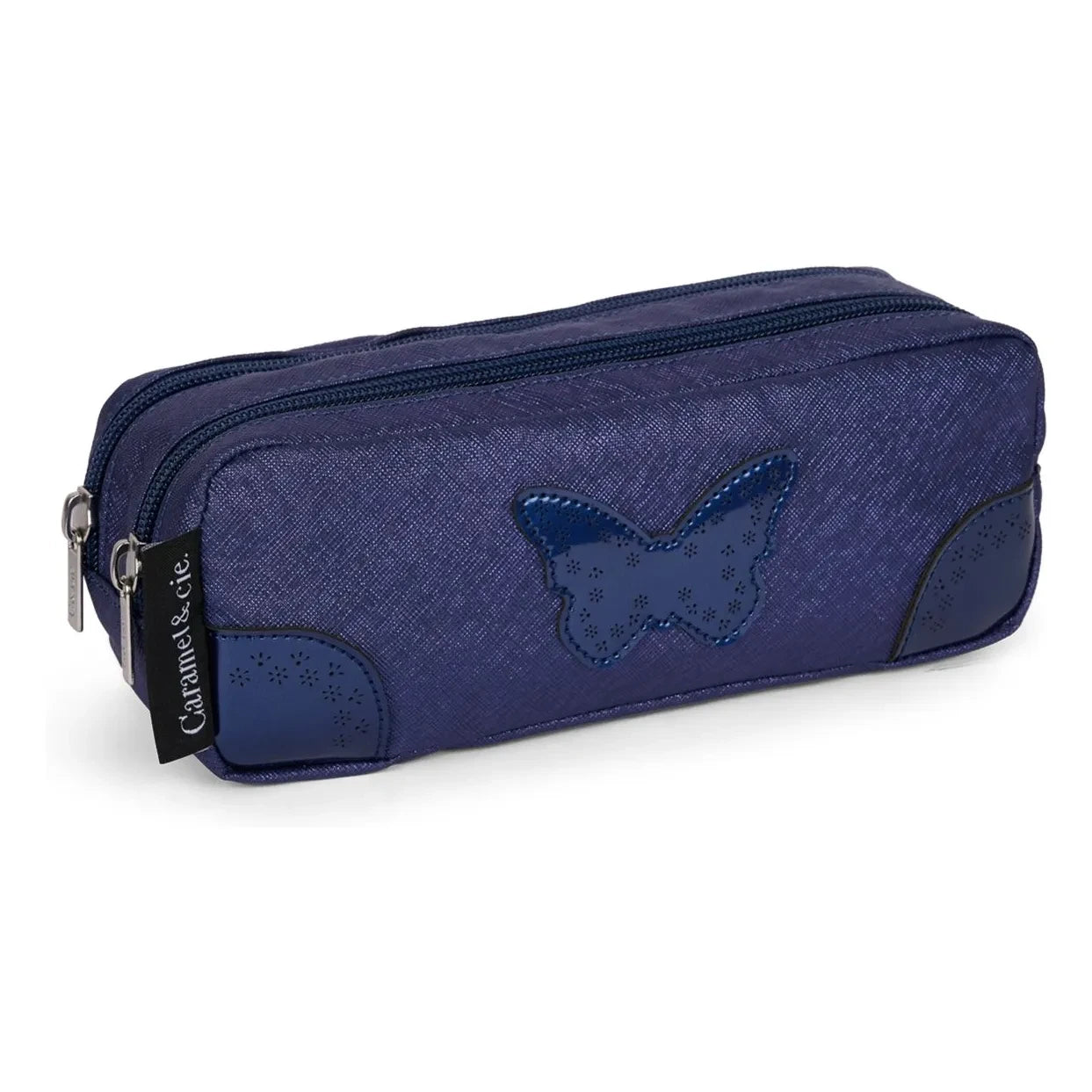 Caramel & Cie - Oxford Double Pencil Case | Blue