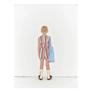 Main Story - Organic Cotton Striped Buttoned Jumpsuit | Light Blue