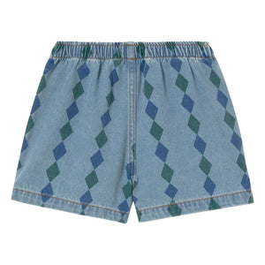 Tinycottons - Denim Losange Shorts | Blue