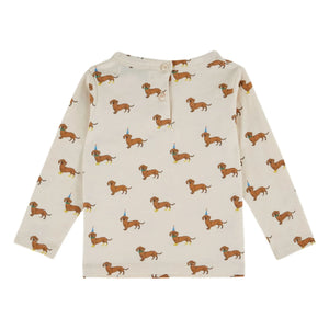 Emile et Ida - Dogs Organic Cotton T-Shirt | Ivory