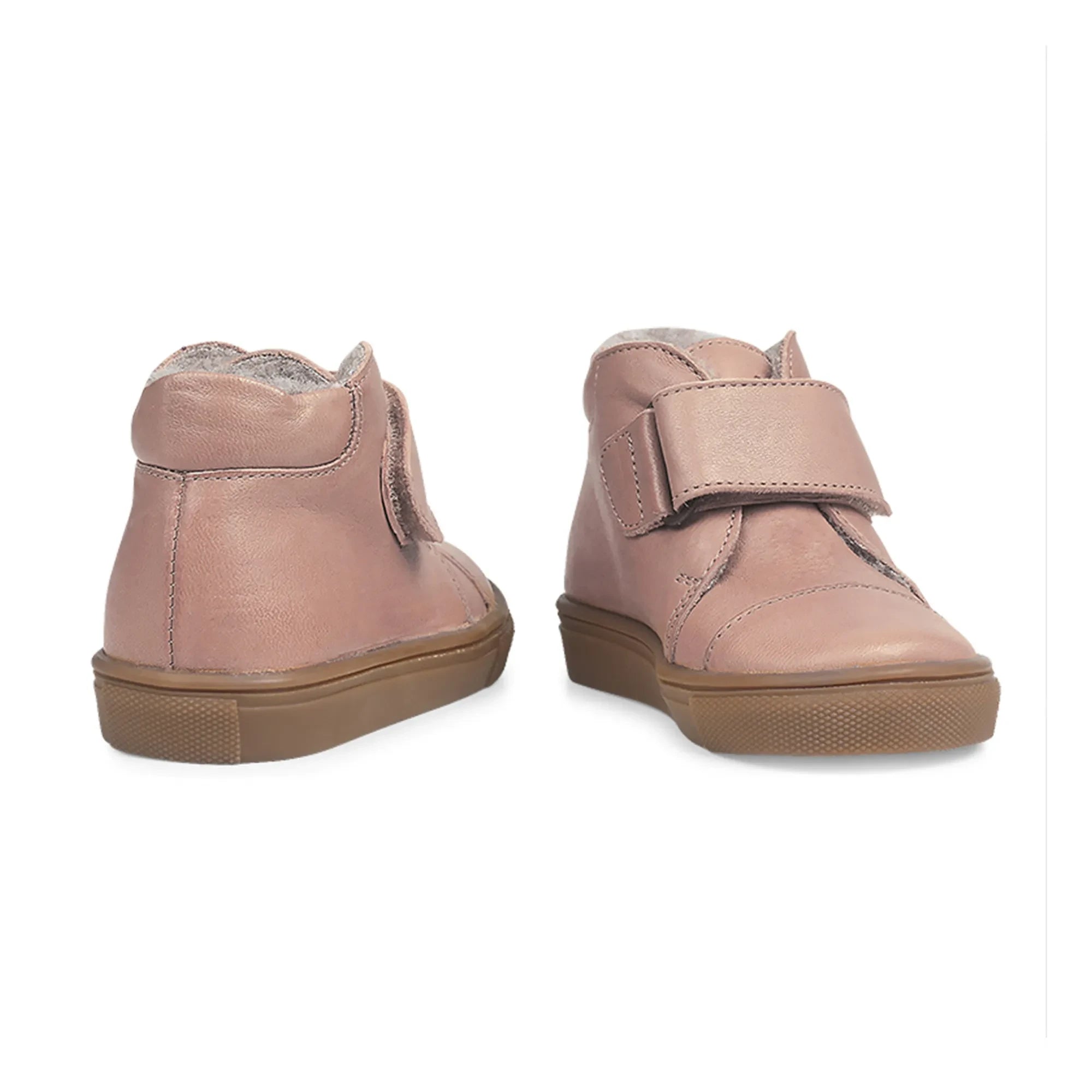 Petit Nord - Toasty Velcro Sherpa-Lined Sneakers | Dust Pink