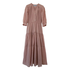 THEAVANT - Joana Cotton Voile Dress | Beige