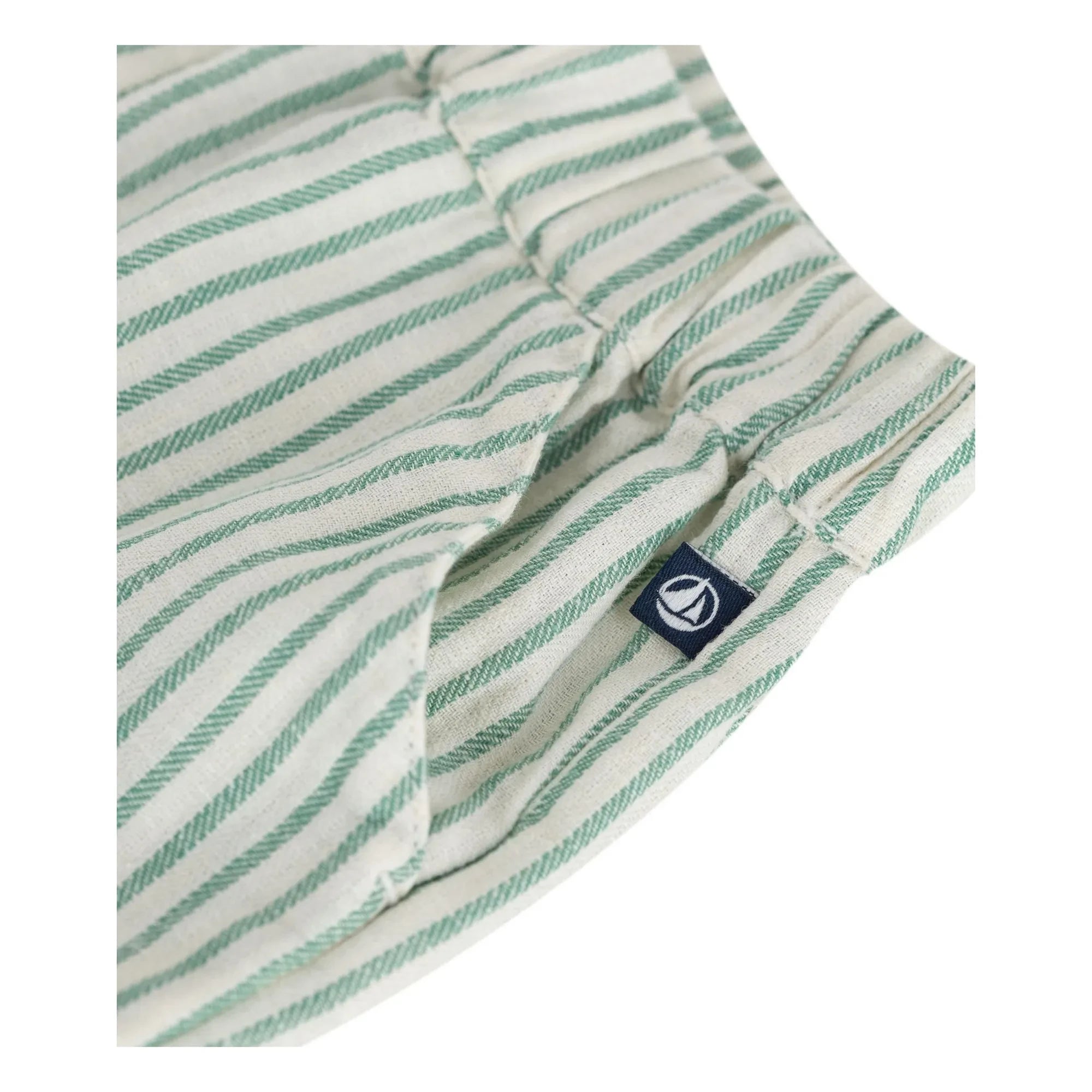 Petit Bateau - Striped Linen Shorts | Green