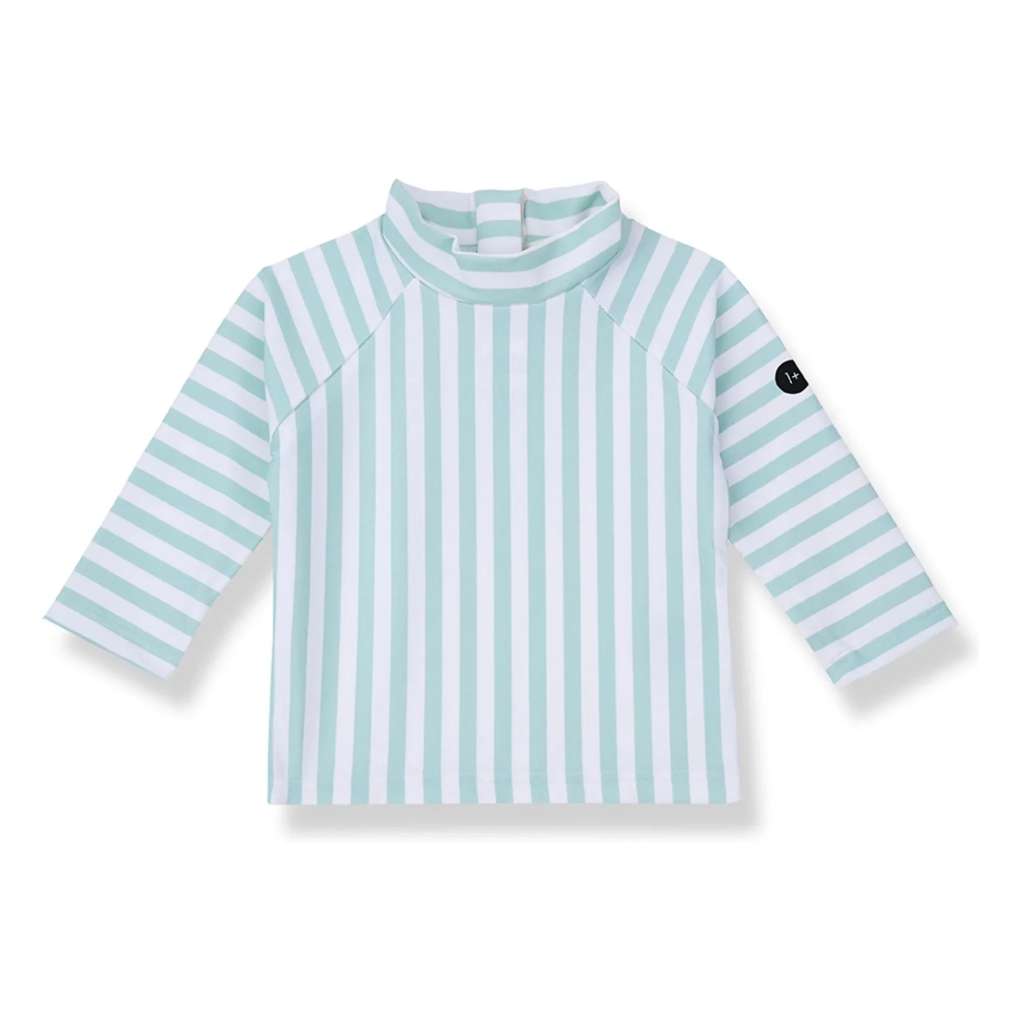 1+ in the Family - Telmo Striped UV Protective T-Shirt | Almond Green