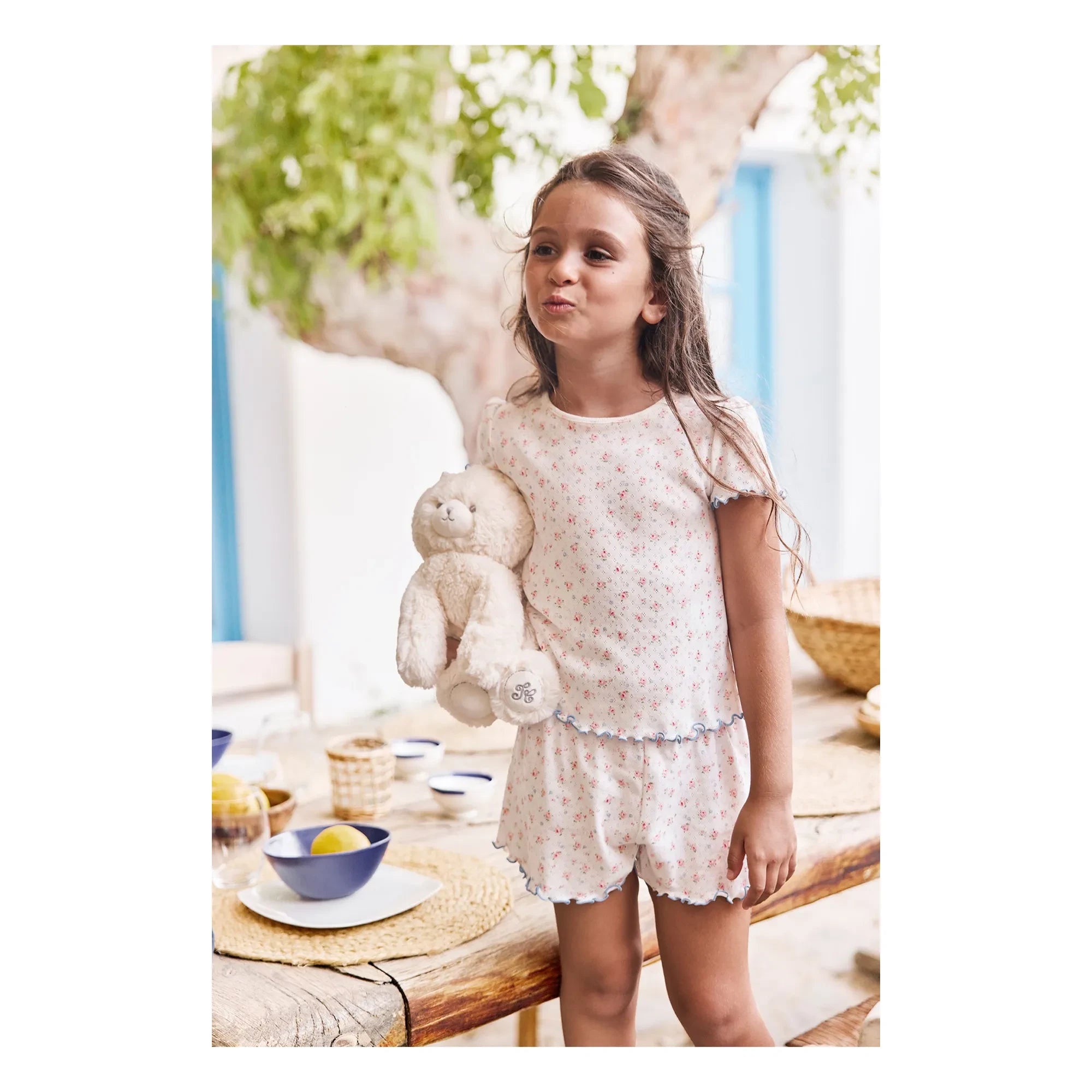 Tartine et Chocolat - Short Floral Pajama | Ivory