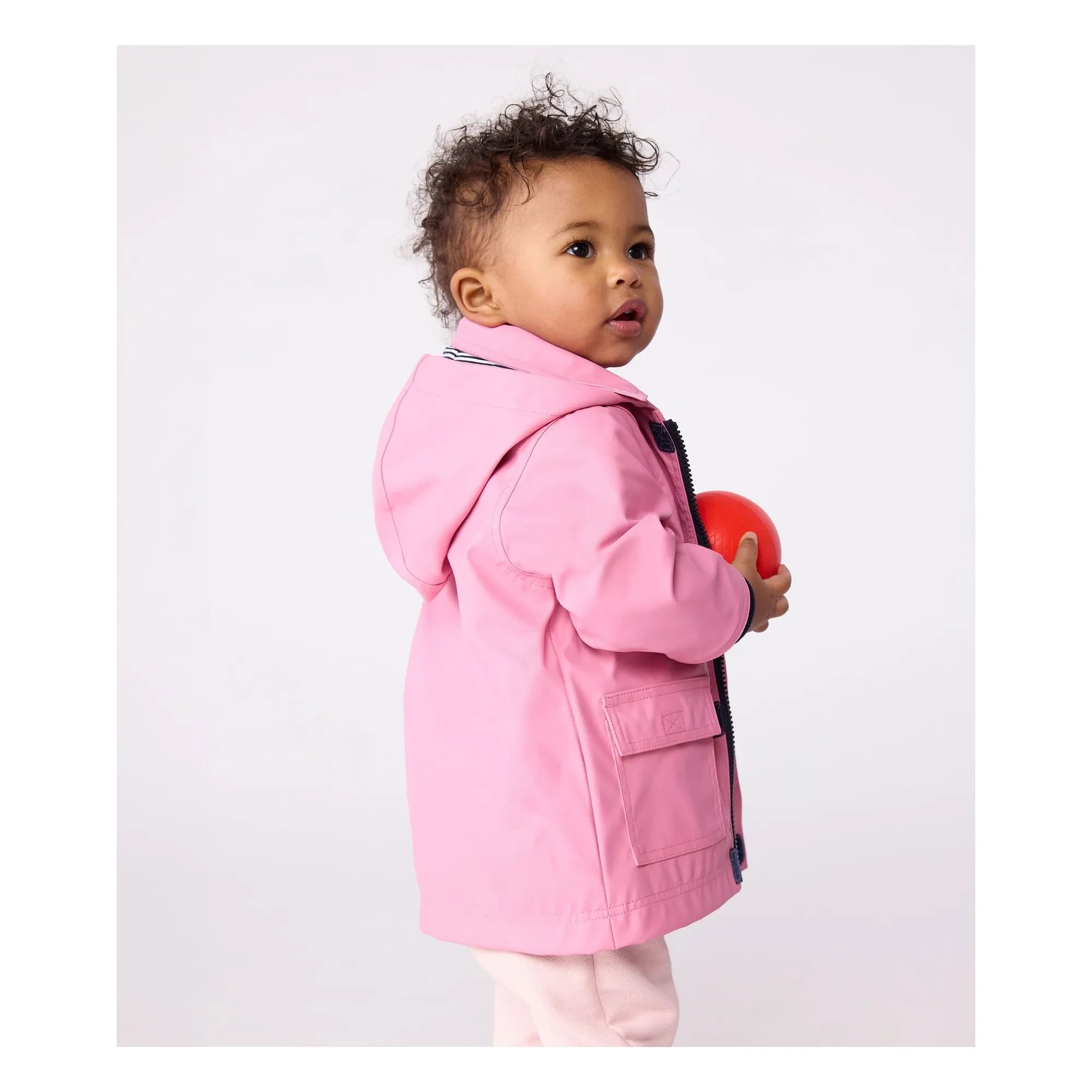 Petit Bateau - Iconic Recycled Fiber Raincoat for Babies | Pink