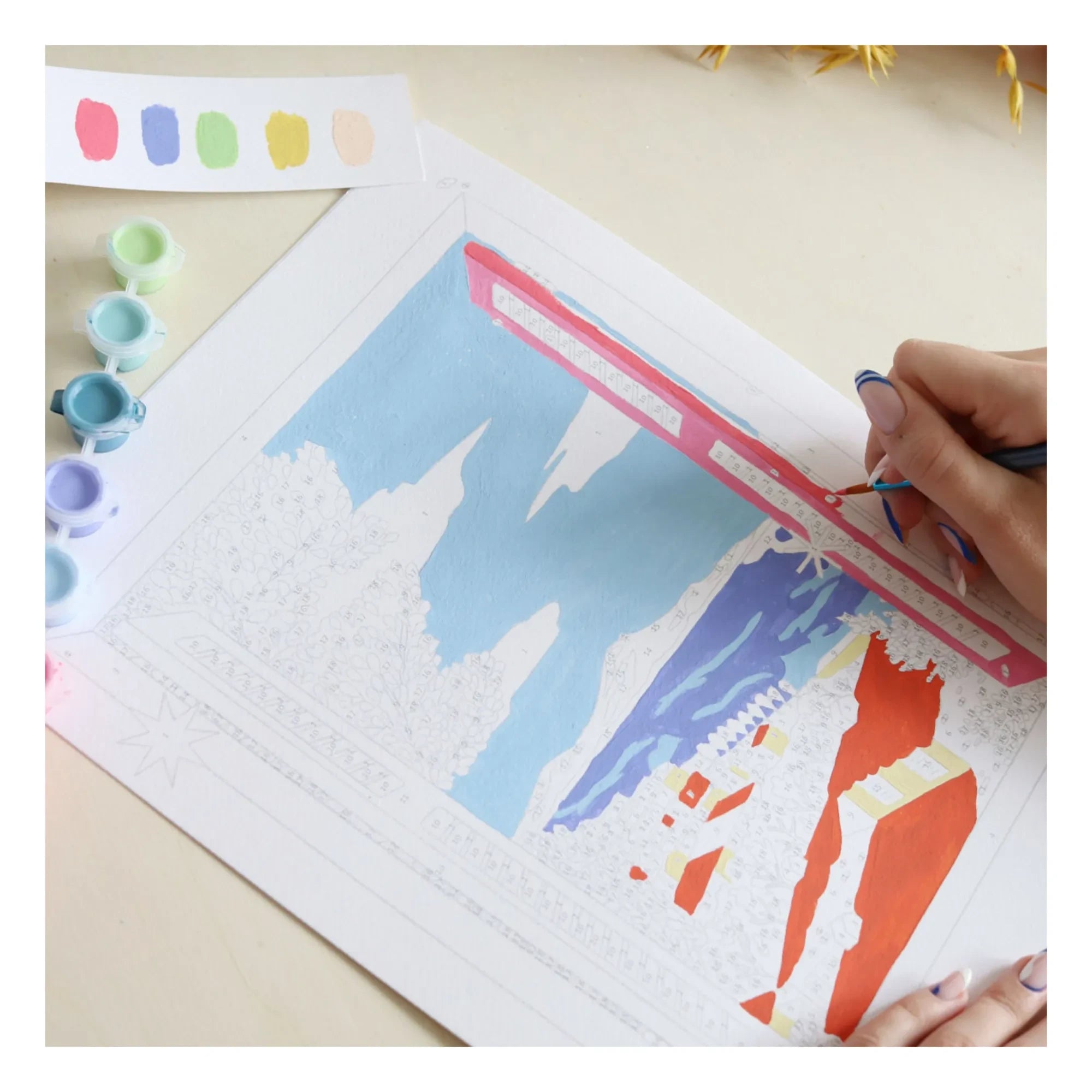 La Petite Épicerie - Numbered Coloring Set - Open Window Over Naples