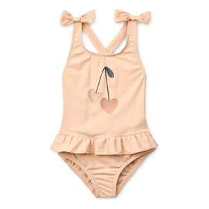 Liewood - Amara Cherry Recycled Fiber Swimsuit | Pale Pink