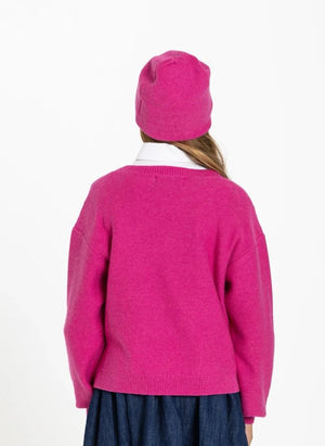 Smallable Kid - Shelly "Keep On Moving" Wool Sweater | Fuchsia