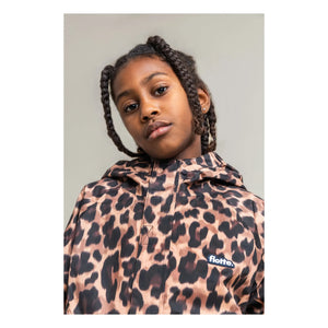 Flotte - Gabrielito Leopard Waterproof Cape Made from Recycled Fibers | Brown