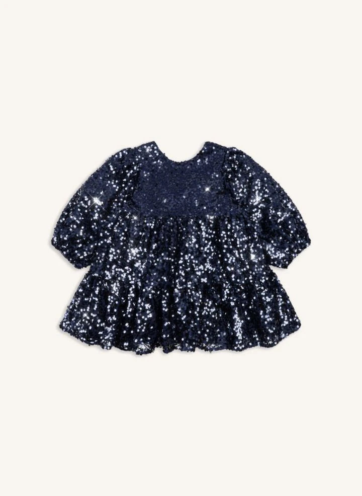 Konges Sløjd - Lilac Sequined Dress with Bow Detail | Midnight Blue