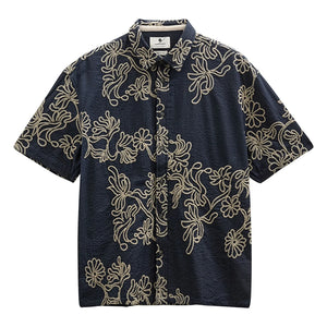 Anerkjendt - Akotto Embroidered Shirt | Dark Blue