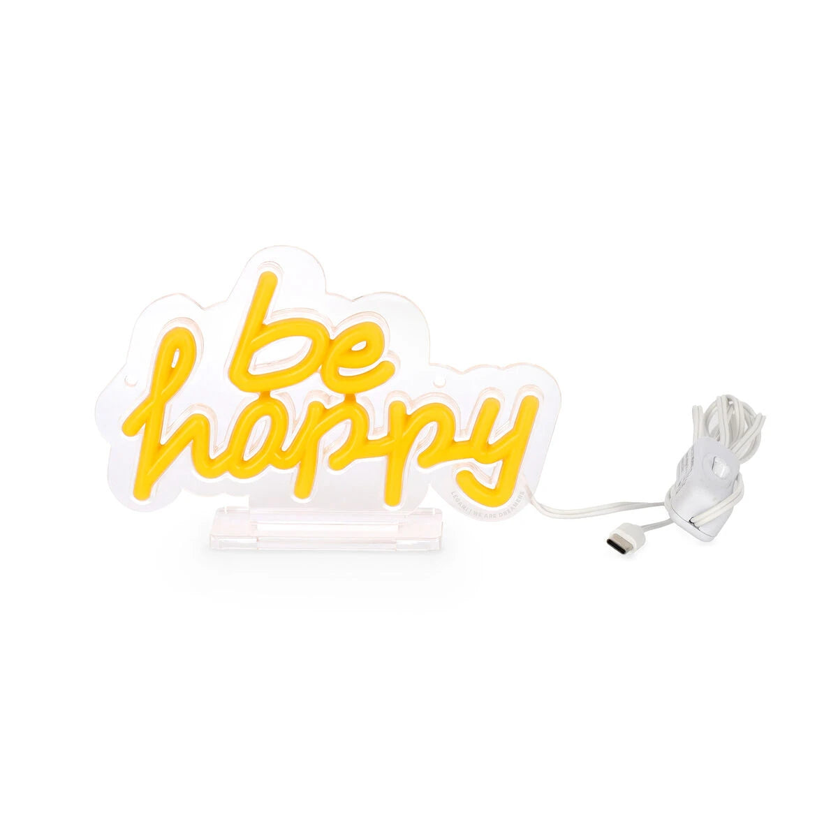Legami - Mini Neon-Effect LED Sign - It's a Sign Mini - Be Happy