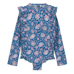 Louise Misha - Aurélie Recycled Linen Swimsuit | Blue