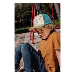 Hello Hossy - Curved Brim Hat Trucker Miami Beach Recycled Fibers | Beige
