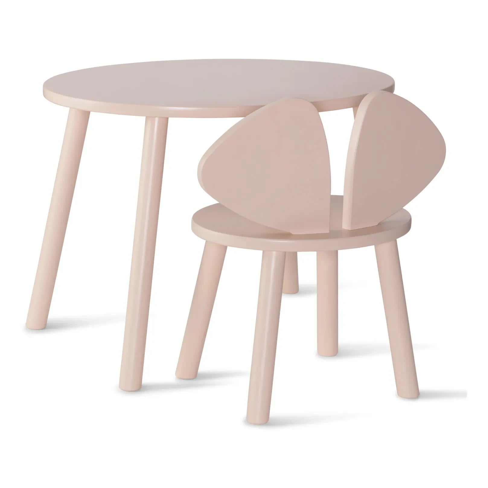 Nofred - Beech Mouse Table and Chair | Powder