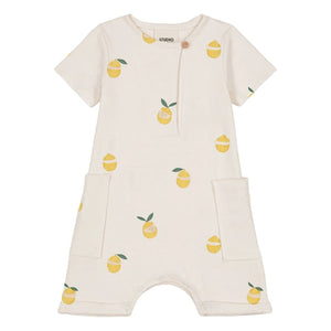 Studio Bohème - Organic Cotton Aimé Citrons Romper | Off-White