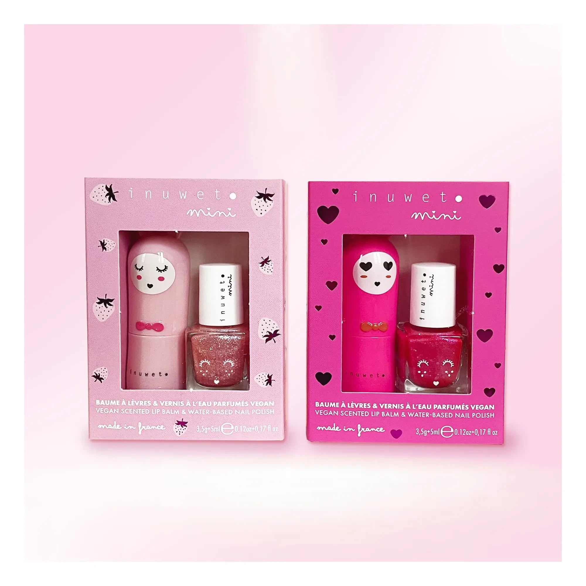 Inuwet - Rose Water Lip Balm and Nail Polish Duo Set