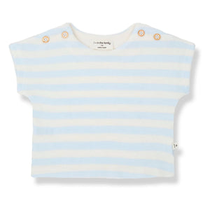 1+ in the family - Kavala Striped Towel T-shirt | Light blue