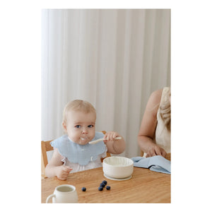 Soft Spot - Purple Violet Organic Cotton Leaf Bibs - Set of 3 | Blue