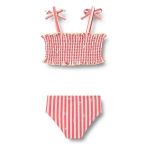 Wheat - Carla Striped Recycled Fibres Swimwear | Red