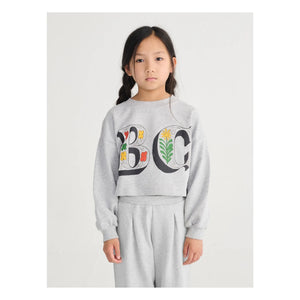 Bobo Choses - Organic Cotton Sweat Crop BC | Grey Melange
