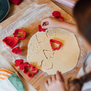 Legami - 5-Piece Set Cookie Cutters with Stamps - Cookie Time!