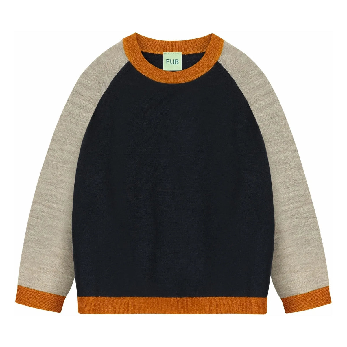 FUB - Color-Blocked Fine Knit Merino Wool Sweater | Navy