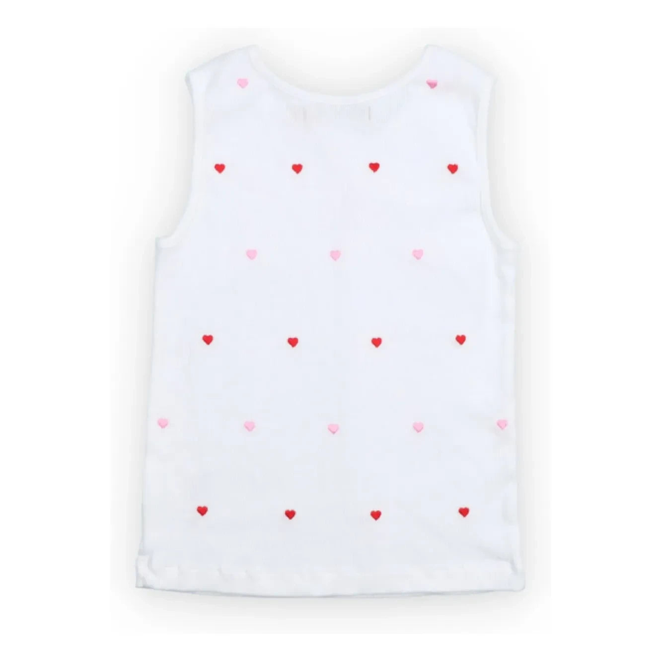 the new society - Embossed Petunia Heart Tank Top | White