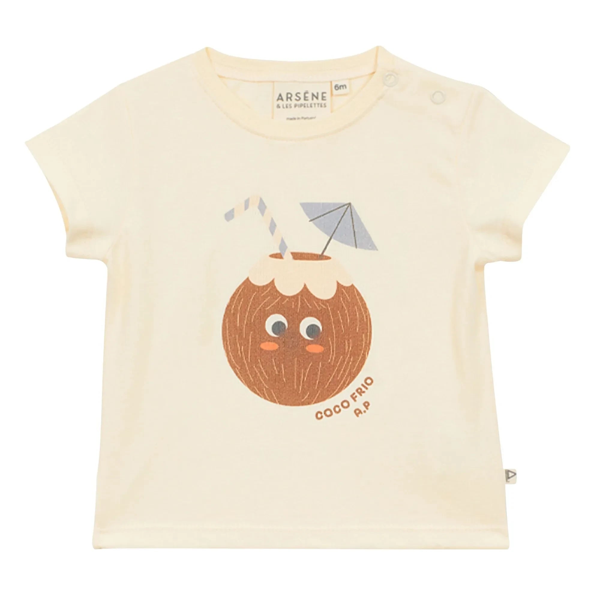 Arsène et Les Pipelettes - Organic Coconut Baby T-Shirt | Ecru