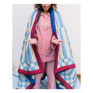 Tarta Gelatina - Striped Double-Sided Quilt | Blue