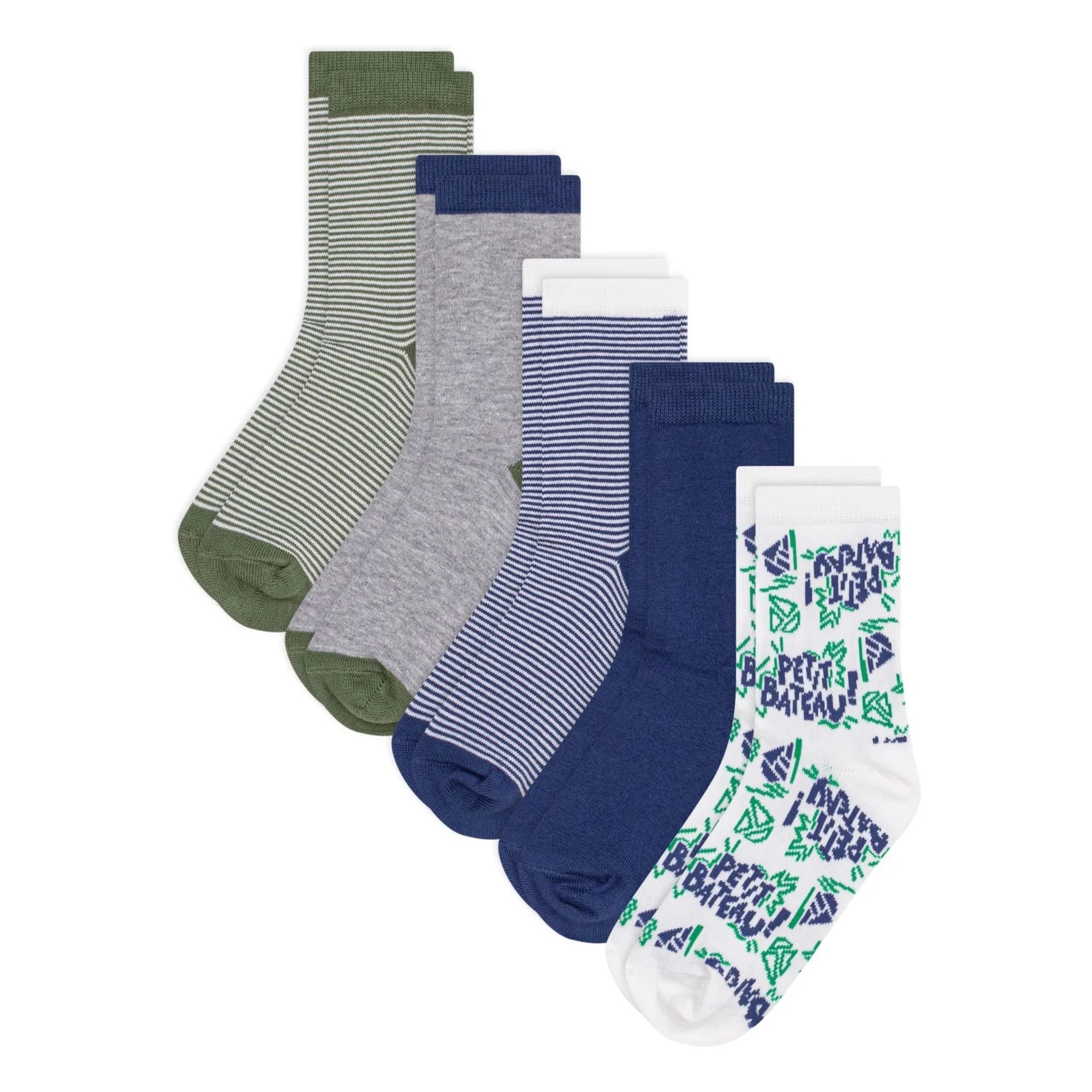 Petit Bateau - 5 pairs of Petit Bateau socks | Blue